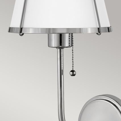 Hinkley - Sienas lampa CLARKE 1xE27/40W/230V spīdīgi hromēts/balta