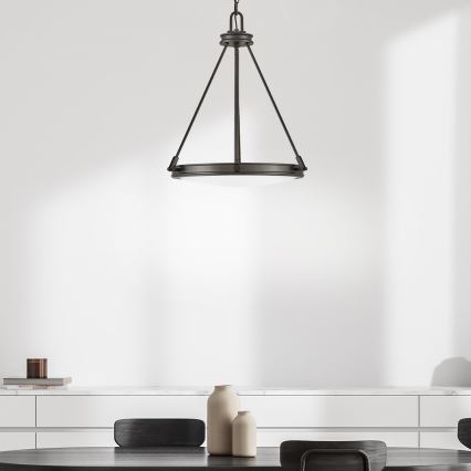Hinkley - piekaramais lustrs uz ķēdes COLLIER 4xE14/40W/230V Ø 54,3 cm melns