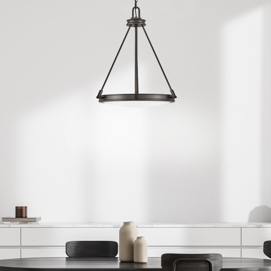 Hinkley - piekaramais lustrs uz ķēdes COLLIER 4xE14/40W/230V Ø 54,3 cm melns