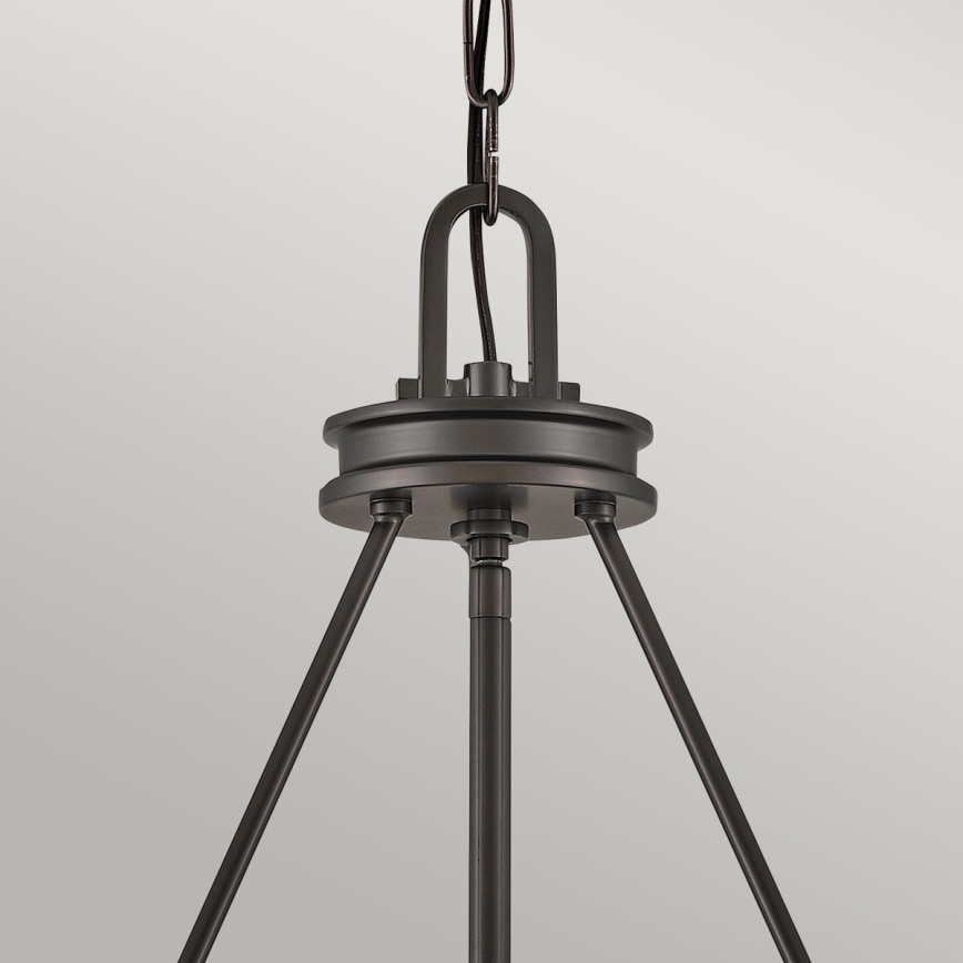 Hinkley - piekaramais lustrs uz ķēdes COLLIER 4xE14/40W/230V Ø 54,3 cm melns