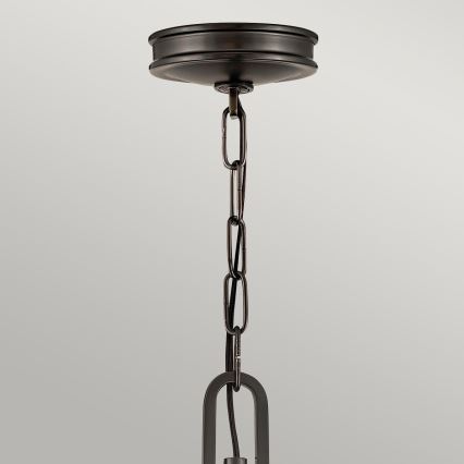 Hinkley - piekaramais lustrs uz ķēdes COLLIER 4xE14/40W/230V Ø 54,3 cm melns