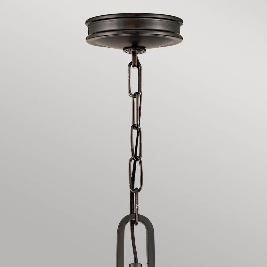 Hinkley - piekaramais lustrs uz ķēdes COLLIER 4xE14/40W/230V Ø 54,3 cm melns