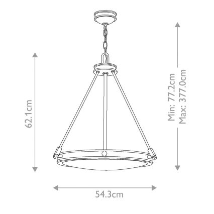 Hinkley - piekaramais lustrs uz ķēdes COLLIER 4xE14/40W/230V Ø 54,3 cm melns