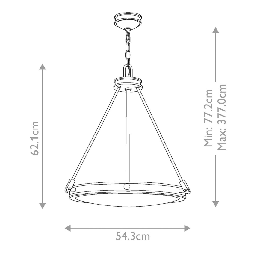 Hinkley - piekaramais lustrs uz ķēdes COLLIER 4xE14/40W/230V Ø 54,3 cm melns
