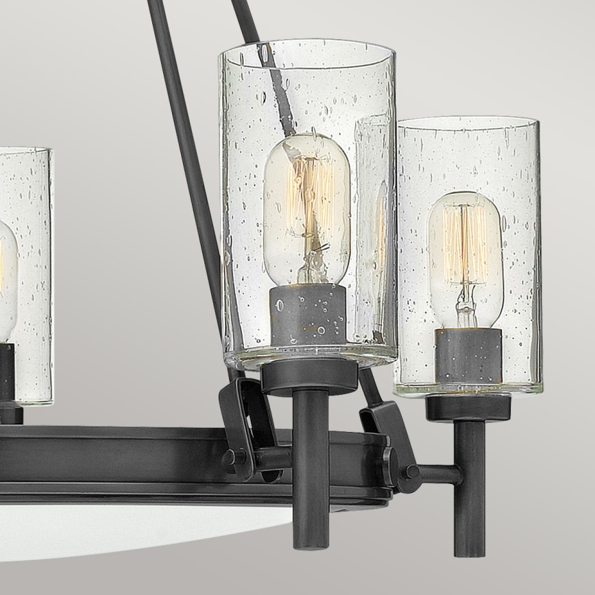 Hinkley - lustra uz ķēdes COLLIER 5xE27/40W/230V Ø 68,5 cm melna