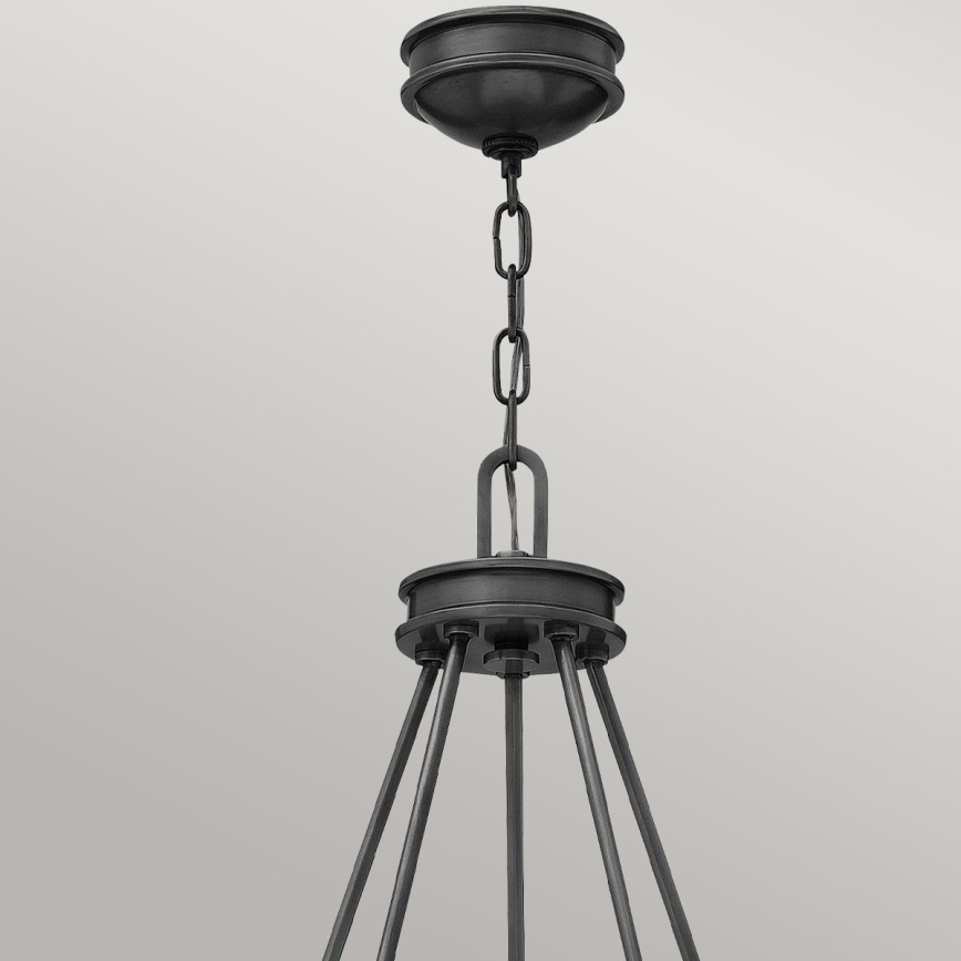 Hinkley - lustra uz ķēdes COLLIER 5xE27/40W/230V Ø 68,5 cm melna