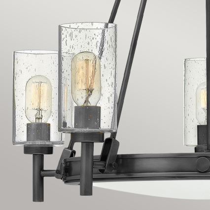 Hinkley - lustra uz ķēdes COLLIER 5xE27/40W/230V Ø 68,5 cm melna