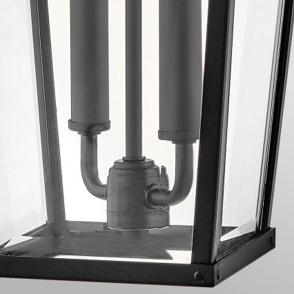 Hinkley - Āra sienas lampa DAWSON 2xE14/40W/230V IP44 melna