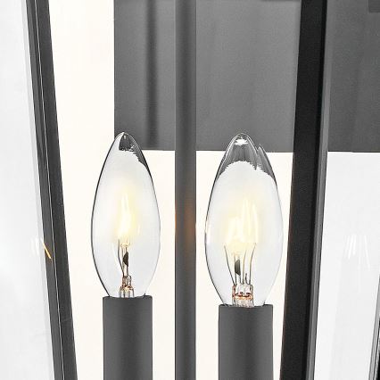 Hinkley - Āra sienas lampa DAWSON 2xE14/40W/230V IP44 melna