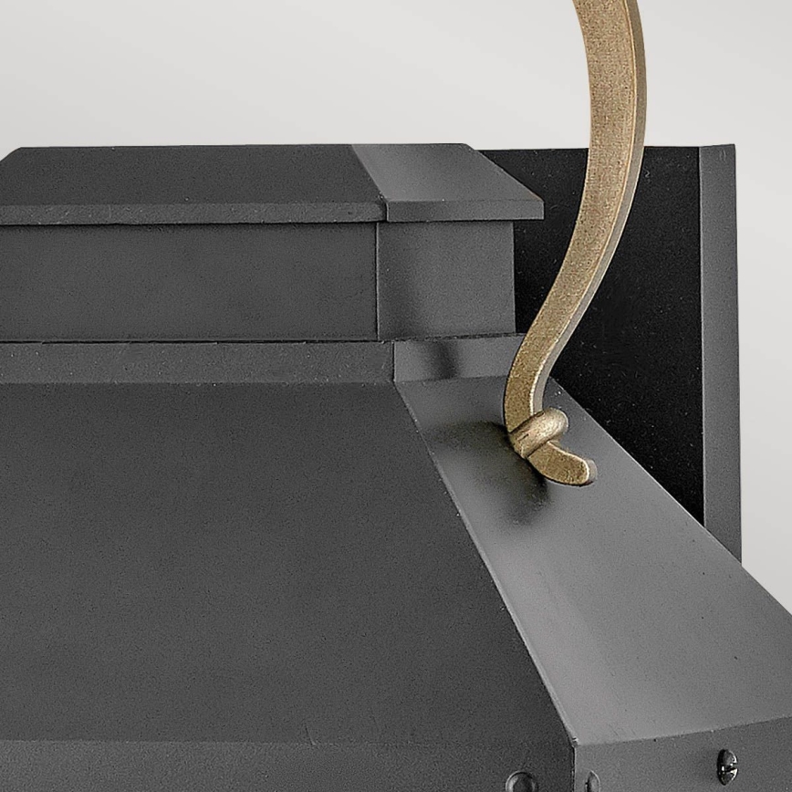 Hinkley - āra sienas gaismeklis DAWSON M 1xE27/60W/230V IP44 melns