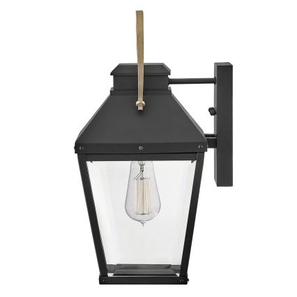 Hinkley - Āra sienas lampa DAWSON 1xE27/60W/230V IP44 melna
