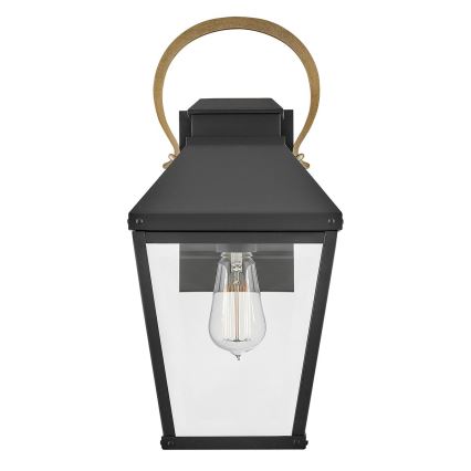 Hinkley - Āra sienas lampa DAWSON 1xE27/60W/230V IP44 melna