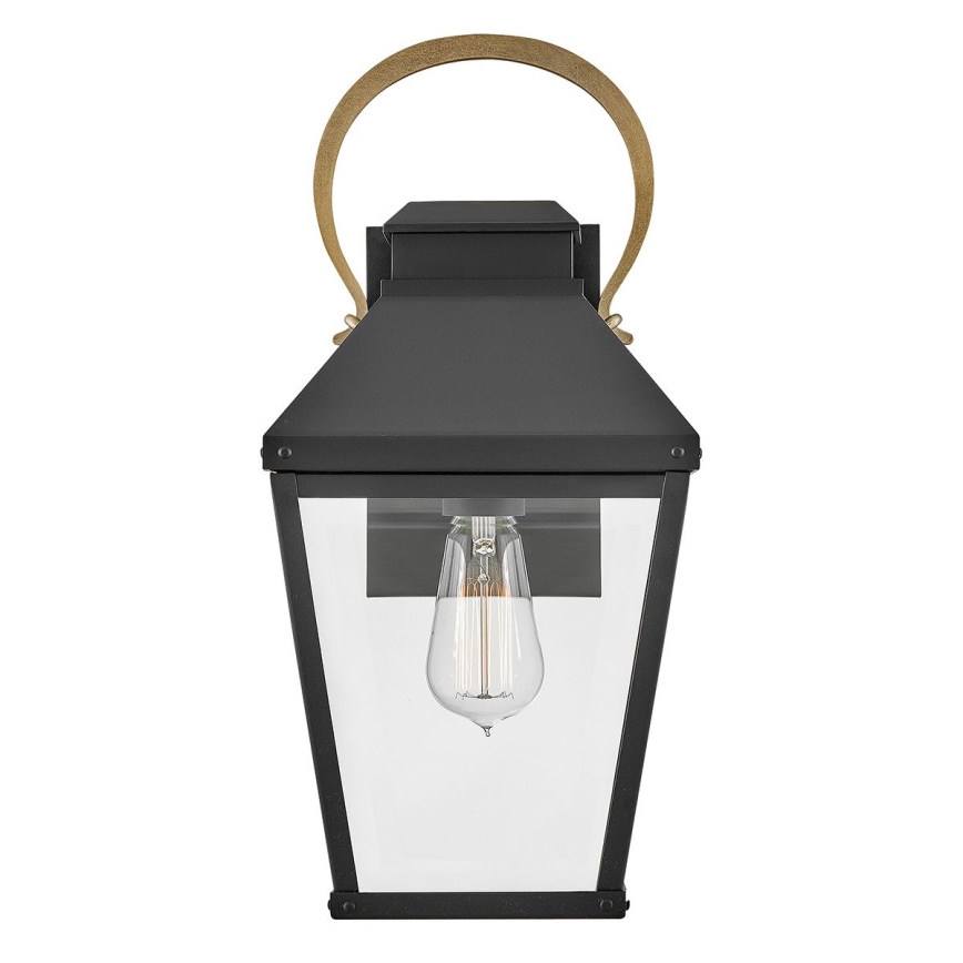 Hinkley - Āra sienas lampa DAWSON 1xE27/60W/230V IP44 melna