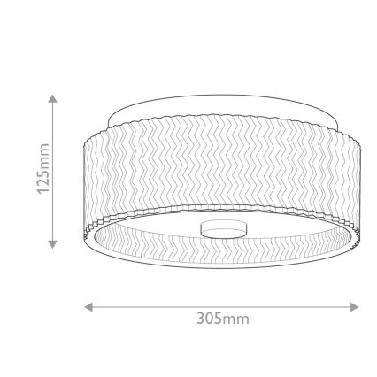 Hinkley Griestu lampa ELLE 2xE27/60W/230V d. 30,5 cm spīdīgi hromēts