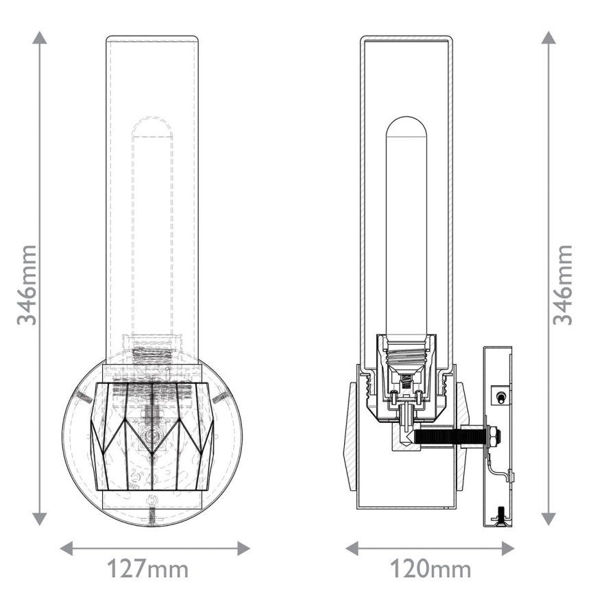 Hinkley - Vannas istabas sienas lampa ELLISON 1xE27/40W/230V IP44 zelta