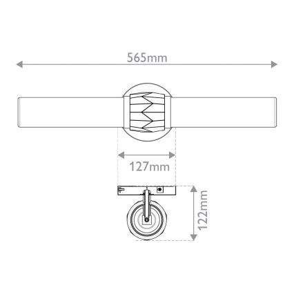 Hinkley - Vannas istabas sienas lampa ELLISON 2xE27/40W/230V IP44 zelta