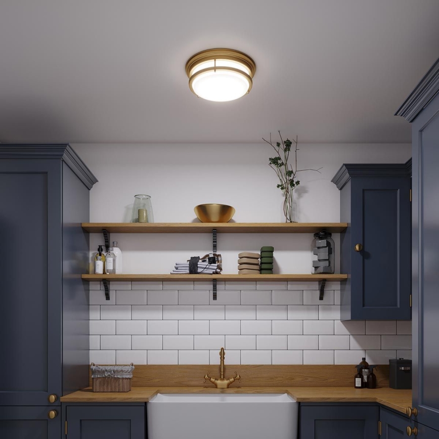 Hinkley - Griestu lampa vannas istabai HADLEY 3xE27/40W/230V IP44 zelta