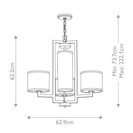 Hinkley - lustra ar ķēdi HAMPTON 4xE27/60W/230V zelta