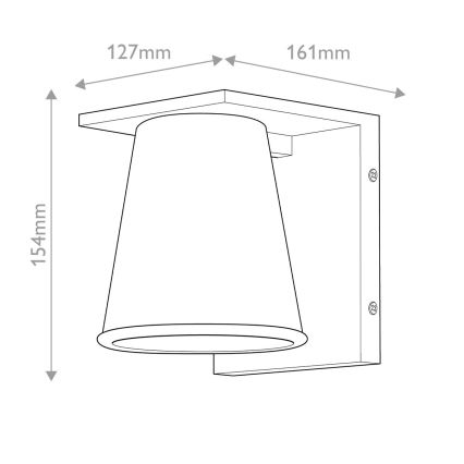Hinkley - LED Āra sienas lampa HANS 1xGU10/8W/230V IP44 melna