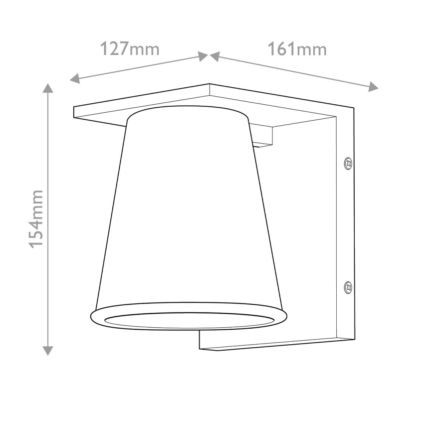 Hinkley - LED Āra sienas lampa HANS 1xGU10/8W/230V IP44 melna