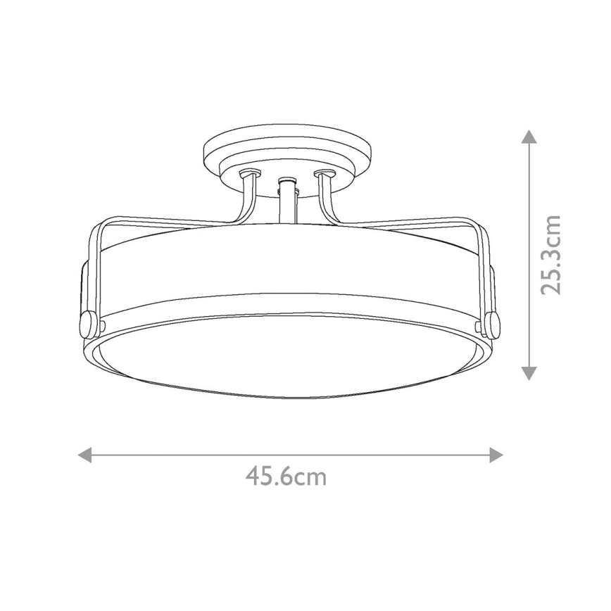 Hinkley - Virsmontēta griestu lustra HARPER 3xE27/60W/230V Ø 45,6 cm spīdīgs hroms