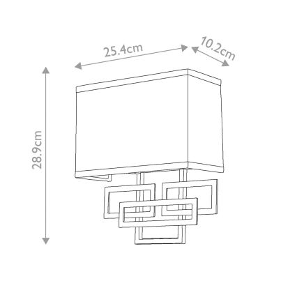 Hinkley - Sienas gaismeklis LANZA 2xE14/40W/230V matēts hroms