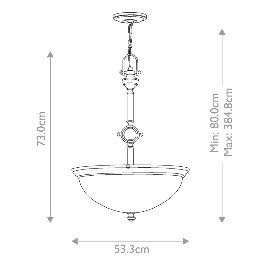 Hinkley - Lustra ar ķēdi MAYFLOWER 3xE27/60W/230V