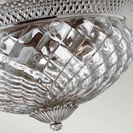 Hinkley - Griestu lampa PLANTATION 3xE27/60W/230V sudraba