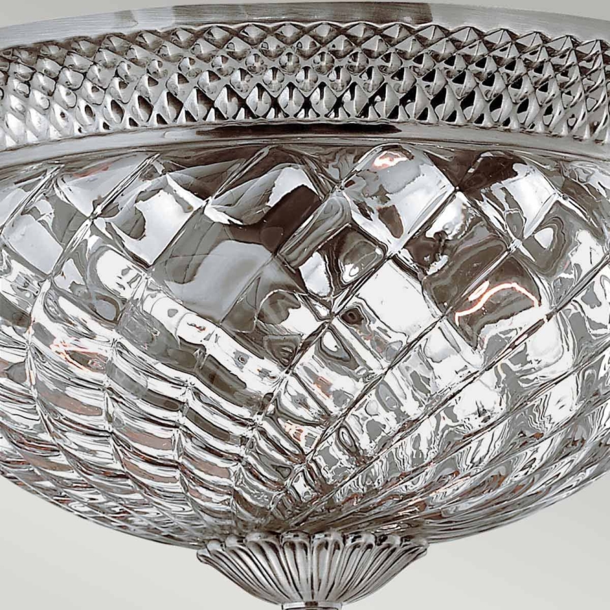 Hinkley - Griestu lampa PLANTATION 3xE27/60W/230V sudraba