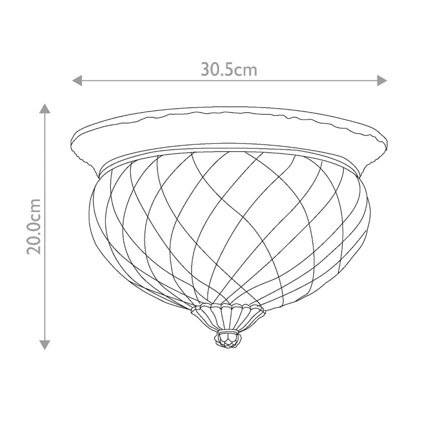 Hinkley - Griestu lampa PLANTATION 2xE27/60W/230V misiņš