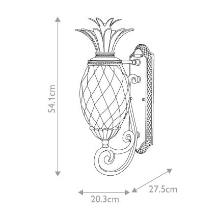 Hinkley - Sienas lampa PLANTATION 1xE27/40W/230V bronza