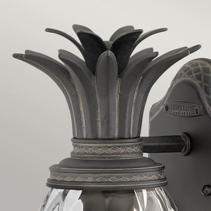Hinkley - Āra sienas lampa PLANTATION 1xE27/40W/230V IP44 melna