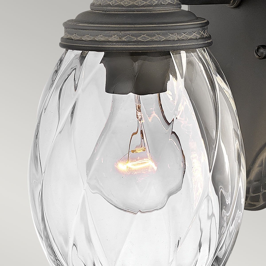 Hinkley - Āra sienas lampa PLANTATION 1xE27/40W/230V IP44 melna