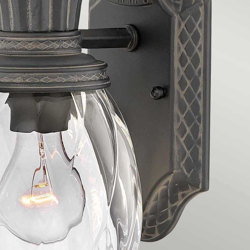Hinkley - Āra sienas lampa PLANTATION 1xE27/40W/230V IP44 melna