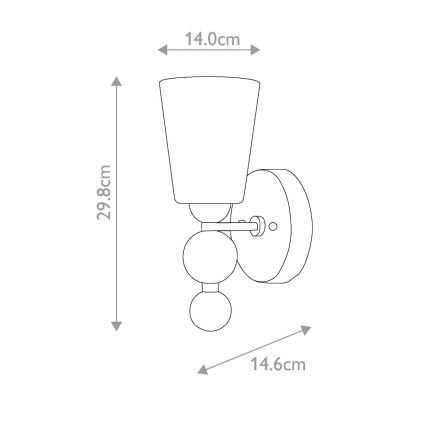 Hinkley - Sienas gaismeklis ZELDA 1xE27/60W/230V spīdīga hroma apdare