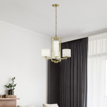 Hinkley - lustra ar ķēdi HAMPTON 4xE27/60W/230V zelta