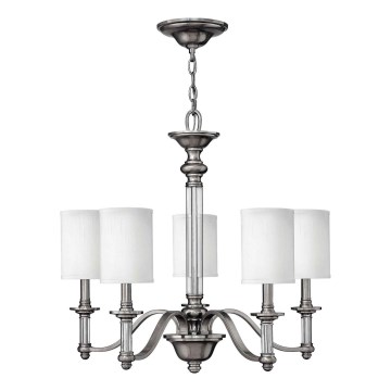 Hinkley - Lustra ar ķēdi SUSSEX 5xE14/40W/230V matēts hroms