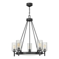 Hinkley - lustra uz ķēdes COLLIER 5xE27/40W/230V Ø 68,5 cm melna
