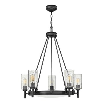 Hinkley - lustra uz ķēdes COLLIER 5xE27/40W/230V Ø 68,5 cm melna