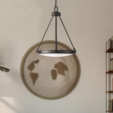 Hinkley - piekaramais lustrs uz ķēdes COLLIER 4xE14/40W/230V Ø 54,3 cm melns