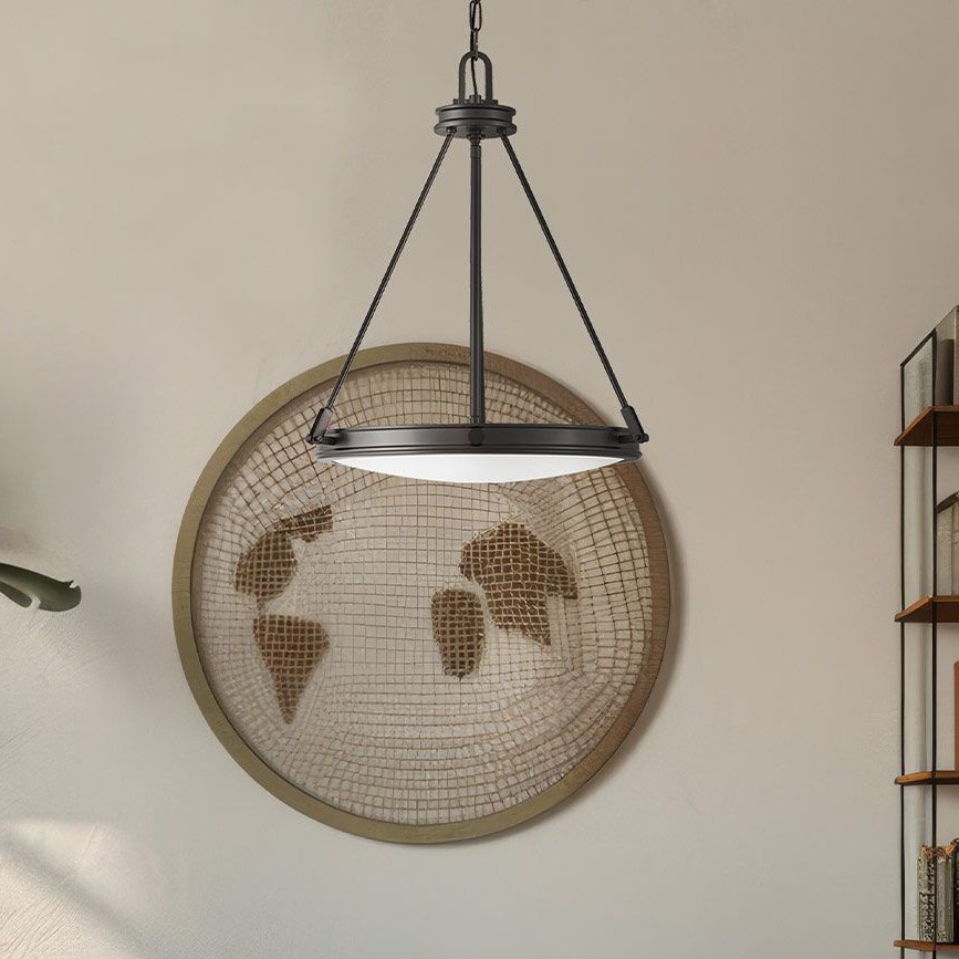 Hinkley - piekaramais lustrs uz ķēdes COLLIER 4xE14/40W/230V Ø 54,3 cm melns