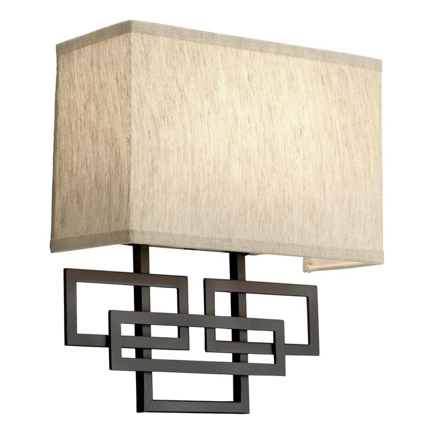 Hinkley - Sienas gaismeklis LANZA 2xE14/40W/230V, bronzas krāsā