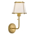 Hinkley - Sienas lampa CLARKE 1xE27/40W/230V misiņš/balta