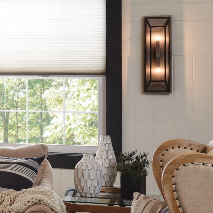 Hinkley - Sienas lampa FU LIGHTON 2xE14/60W/230V brūna/melna