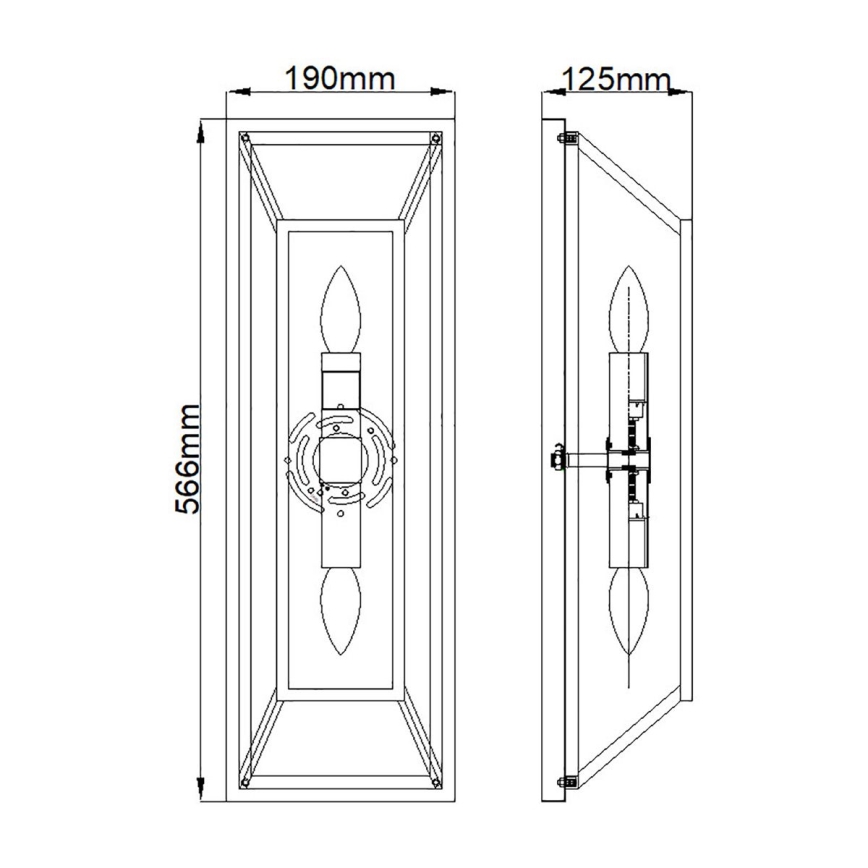 Hinkley - Sienas lampa FU LIGHTON 2xE14/60W/230V brūna/melna