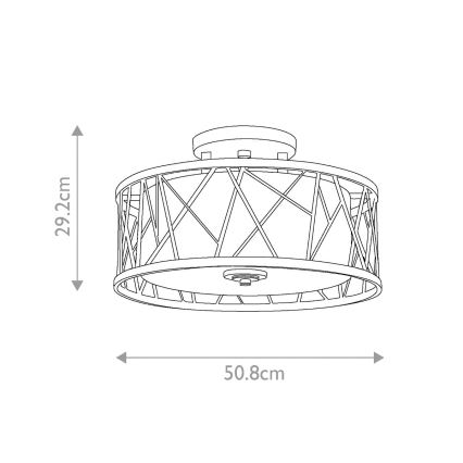 Hinkley - Virsapmetuma lustra NEST 3xE27/75W/230V zeltaina