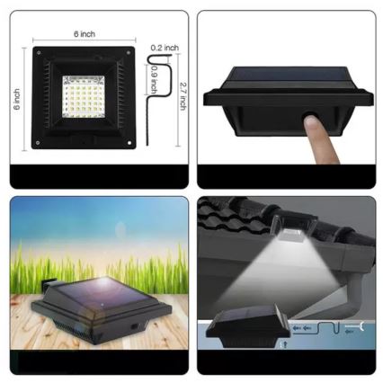 HÖFFTECH - LED saules sienas gaismeklis ar kustības un krēslas sensoru LED/3,7V 2000 mAh IP65