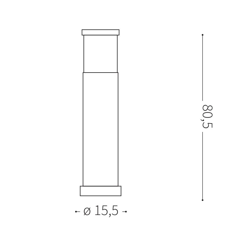 Ideal Lux - Āra lampa 1xE27/42W/230V 80 cm IP44 antracīta