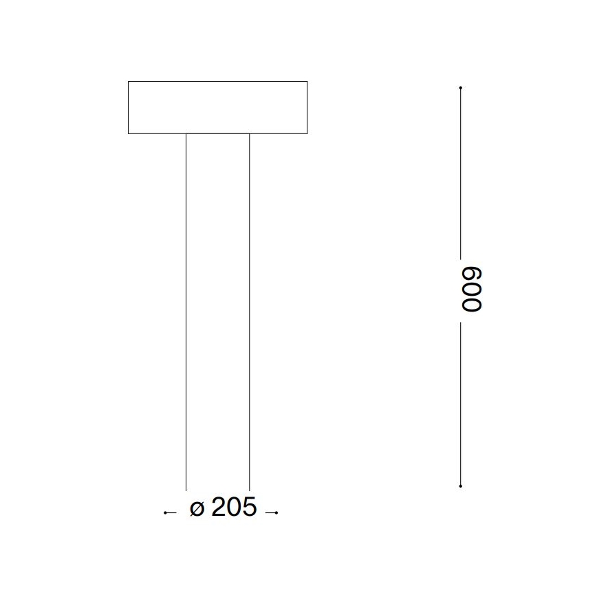 Ideal Lux - Āra lampa 4xG9/15W/230V 60 cm IP44 antracīta