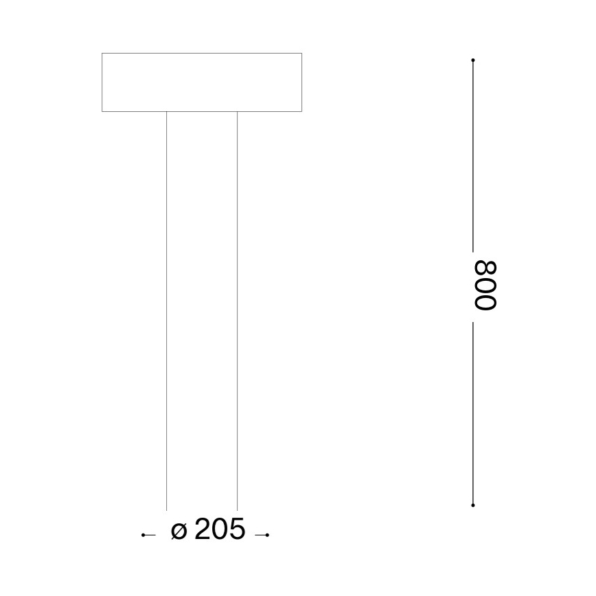 Ideal Lux - āra lampa 4xG9/15W/230V 80 cm IP44 brūna